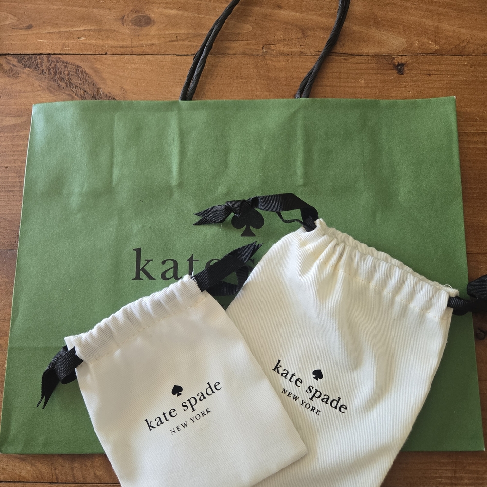 Kate Spade Green Bag with White Dust Bags